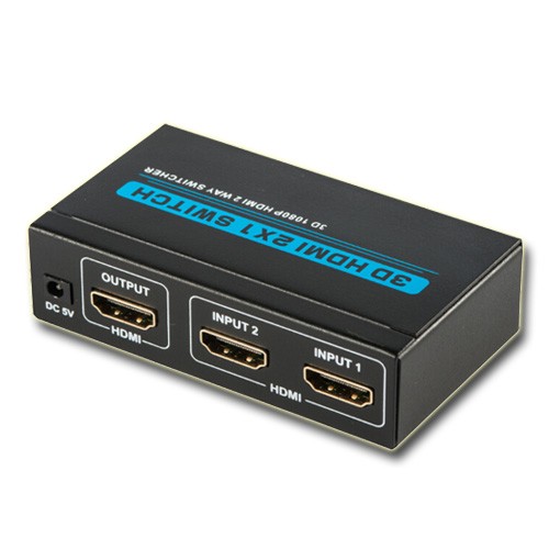 HDMI Switch 2x1,3D Full HD 1080P,HDMI1.3 Version