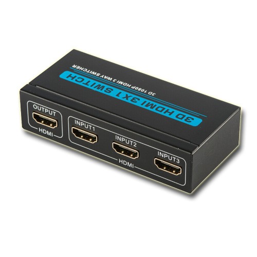 HDMI Switch 3x1,3D Full HD 1080P,HDMI1.3 Version