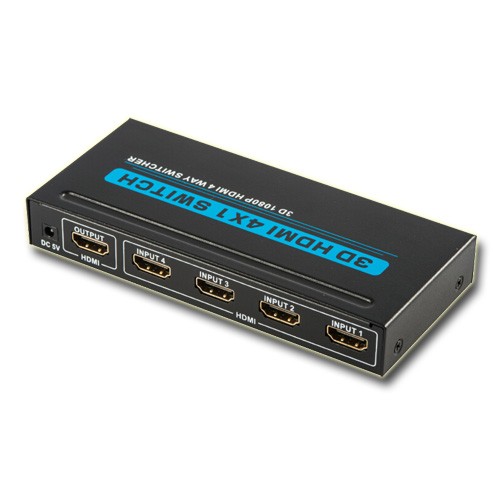 HDMI Switch 4x1,3D Full HD 1080P,HDMI1.3 Version